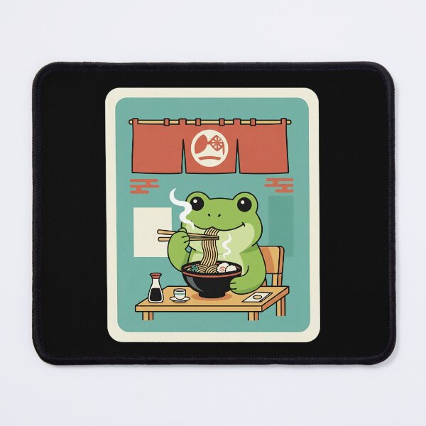 Item preview, Cute Frog Eating Ramen Cozy Japanese Style Cartoon designed and sold by JordynLadukeg65.