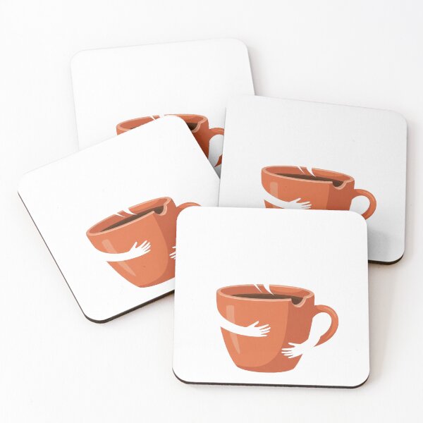 Item preview, Warm Coffee Hug Minimal Illustration designed and sold by AbanoubStore.