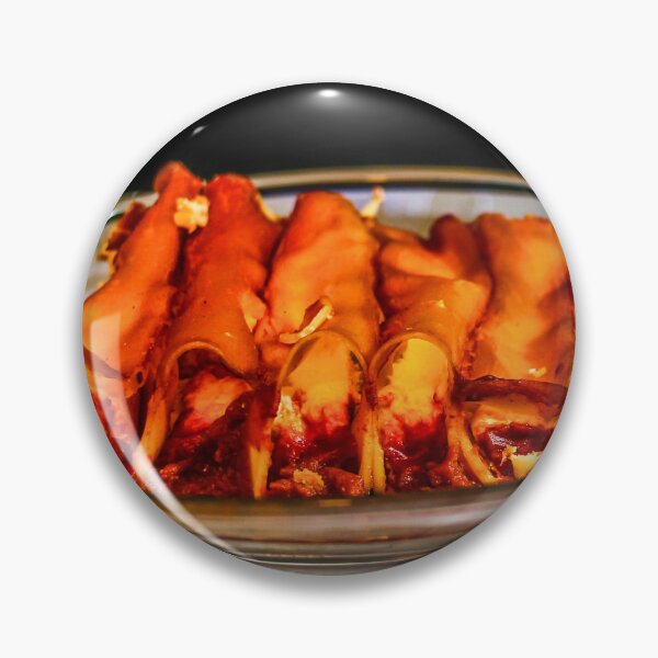 Item preview, Baked Cannelloni Pasta with Tomato Sauce and Cheese on Plate with Fork and Knife designed and sold by Nmallia.