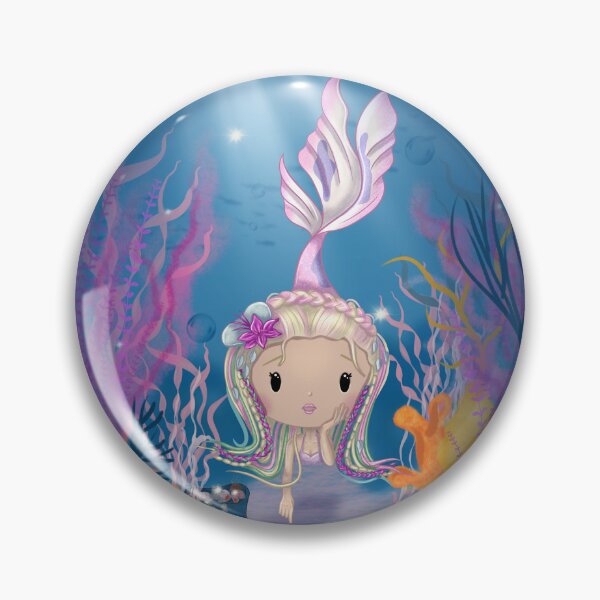 Item preview, THE COLLECTOR Mermaid – Chibi Girl | Cute Illustration with Background designed and sold by PiX by PE.