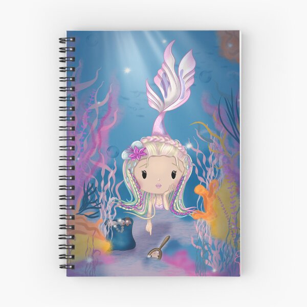 Item preview, LA COLECCIONISTA Sirena – Chica Chibi | Linda ilustración con fondo designed and sold by PiX by PE.