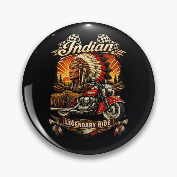 Item preview, Indian Legendary Ride Native Chief — Classic Biker Moto designed and sold by IronRoadCo.