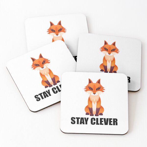 Item preview, 'Stay Clever' Vibrant Fox Vector Design designed and sold by manojbalan1968.