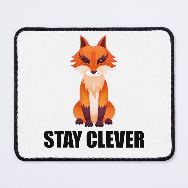 Item preview, 'Stay Clever' Vibrant Fox Vector Design designed and sold by manojbalan1968.