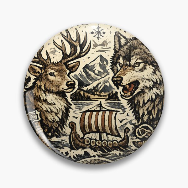 Item preview, Norse Mythology Viking Valhalla Runes Woodcut Art designed and sold by DarkOriginArts.