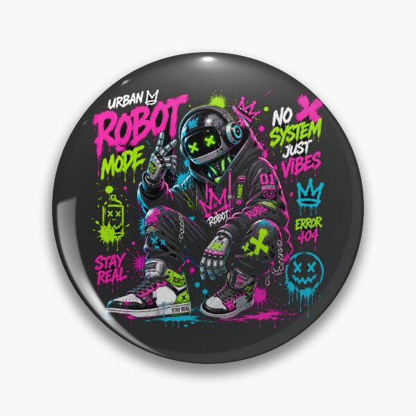 Item preview, Street Robot Cyber Graffiti Shirt | Futuristic Streetwear designed and sold by JustResultsCo.