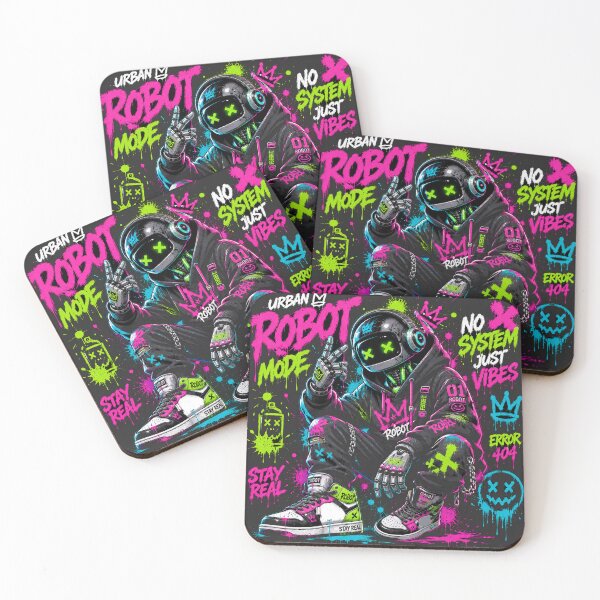 Item preview, Street Robot Cyber Graffiti Shirt | Futuristic Streetwear designed and sold by Golden Era Studio.