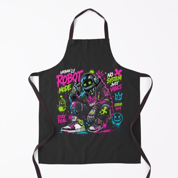 Item preview, Street Robot Cyber Graffiti Shirt | Futuristic Streetwear designed and sold by JustResultsCo.