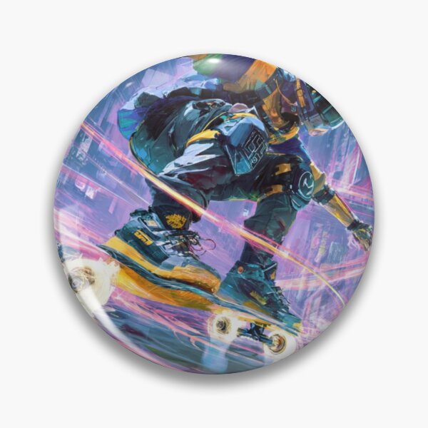 Item preview, Neon Roller Rush | Cyberpunk Rollerblade City | Futuristic Skate Streetwear Art designed and sold by AiNaturalsOnly.