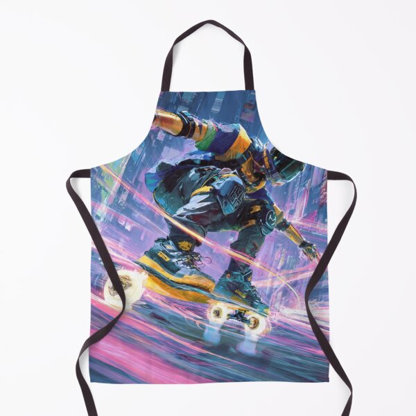 Item preview, Neon Roller Rush | Cyberpunk Rollerblade City | Futuristic Skate Streetwear Art designed and sold by AiNaturalsOnly.
