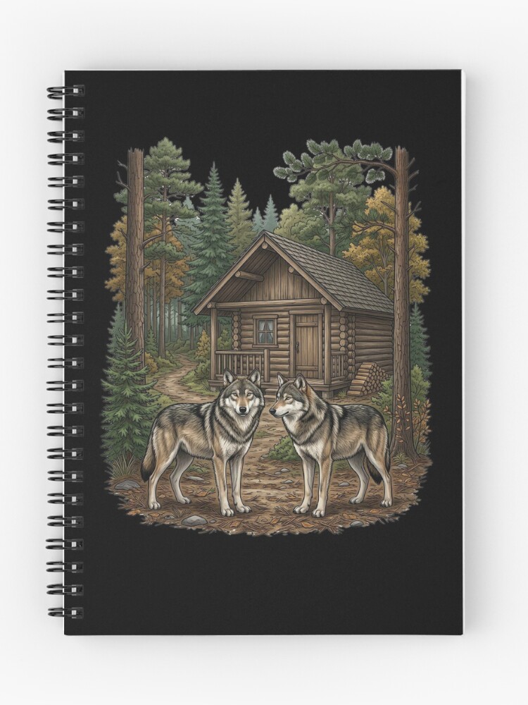 Thumbnail 1 of 3, Journal, Wolves in the forest designed and sold by ReneMM.