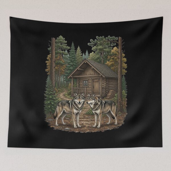 Item preview, Wolves in the forest designed and sold by ReneMM.