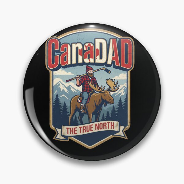 Item preview, CanaDAD The True North Retro Canadian Dad Badge designed and sold by CanaDAD.Store.