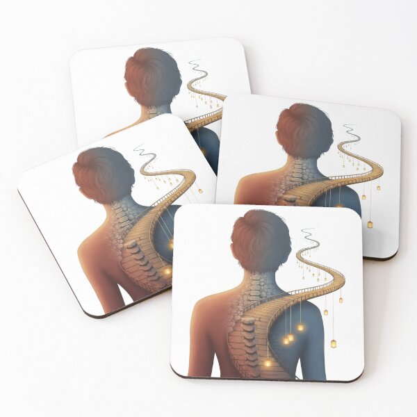 Item preview, Surreal Spine Bridge Illustration designed and sold by AbanoubStore.