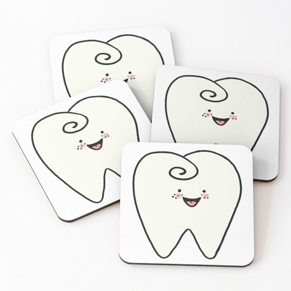 Item preview, Cute Tooth Character Kawaii - Smiling Tooth Cartoon for Kids, Dentist Gift designed and sold by karolaart.