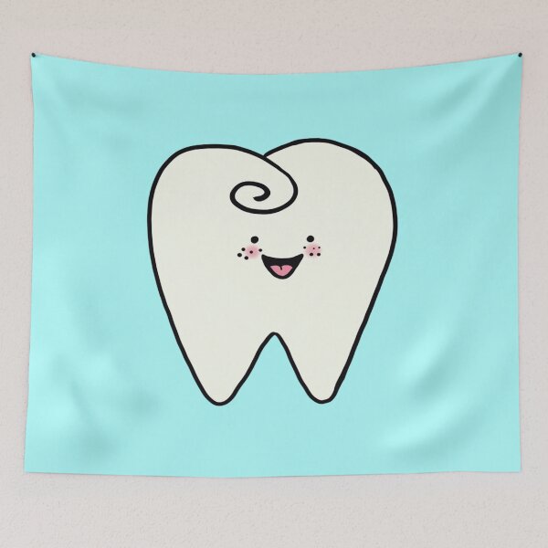 Item preview, Cute Tooth Character Kawaii - Smiling Tooth Cartoon for Kids, Dentist Gift designed and sold by karolaart.