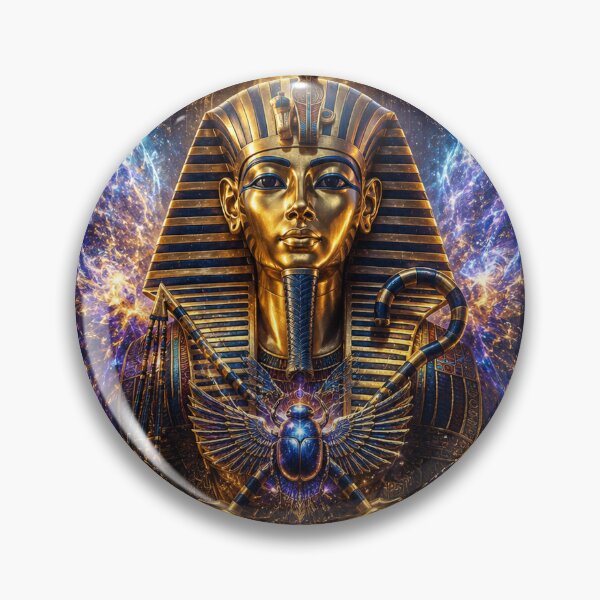 Item preview, Cosmic Pharaoh – Divine Egyptian Ruler Art designed and sold by ThePixelMind.