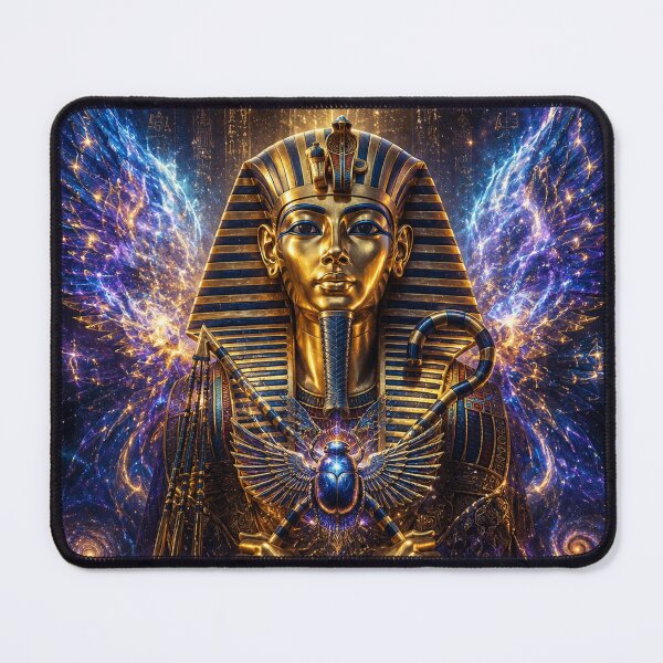 Item preview, Cosmic Pharaoh – Divine Egyptian Ruler Art designed and sold by ThePixelMind.