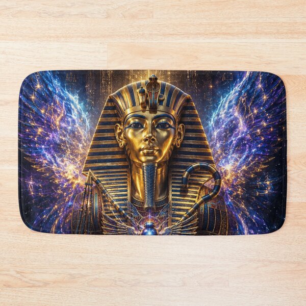 Item preview, Cosmic Pharaoh – Divine Egyptian Ruler Art designed and sold by ThePixelMind.