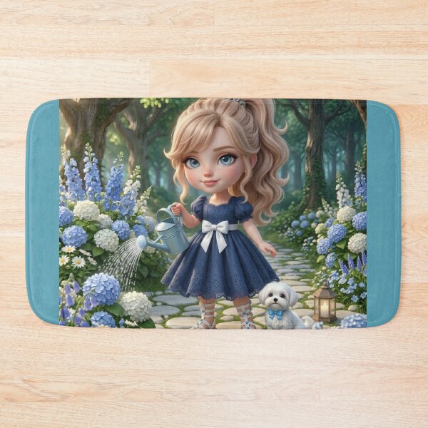 Item preview,  Puppy and girl in Floral Forest designed and sold by Azurart2.