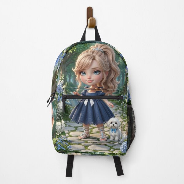 Item preview, Puppy and girl in Floral Forest designed and sold by Azurart2.