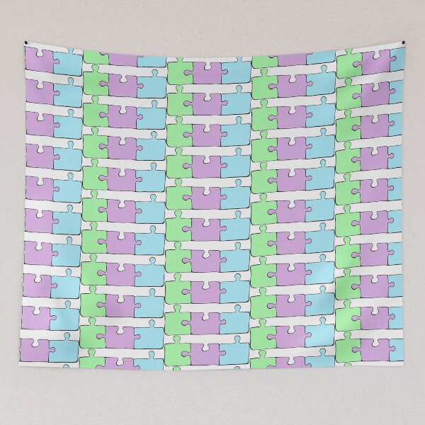 Artikelvorschau, Pastellfarbene Puzzleteile entworfen und verkauft von HarveyHandcraftsandDesigns.