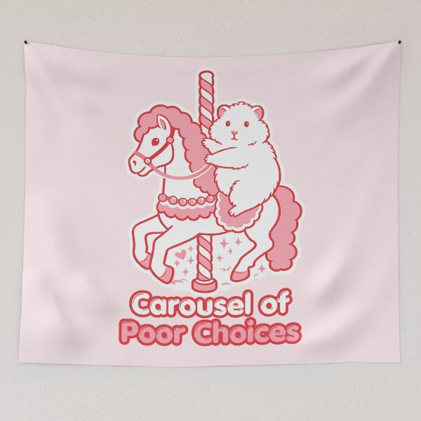 Item preview, Carousel of Poor Choices | Cute hamster on Carousel designed and sold by vitag.