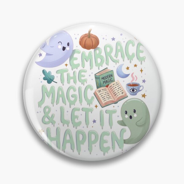Item preview, Embrace the Magic and Let it Happen Cute Ghost Design designed and sold by PeplumiArt.