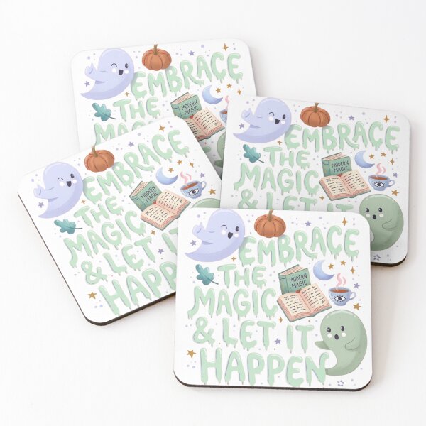 Item preview, Embrace the Magic and Let it Happen Cute Ghost Design designed and sold by PeplumiArt.