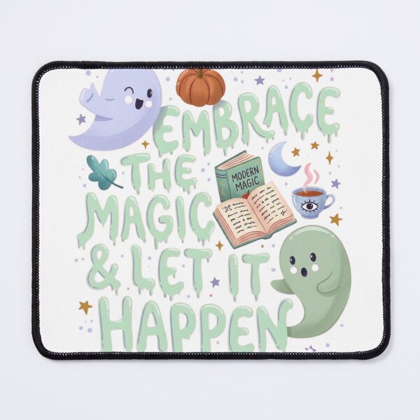 Item preview, Embrace the Magic and Let it Happen Cute Ghost Design designed and sold by PeplumiArt.