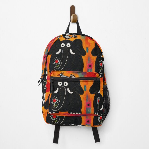 Item preview, Naive Outsider Art Elephant with Bird designed and sold by ZunZunArt.