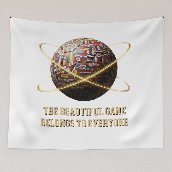 Item preview, The Beautiful Game Belongs To Everyone Football World Flags T-Shirt designed and sold by bazstees54.