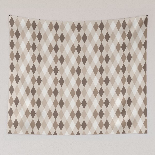 Item preview, Neutral Earthy Tone Harlequin Diamonds Design  designed and sold by PatternTitan.
