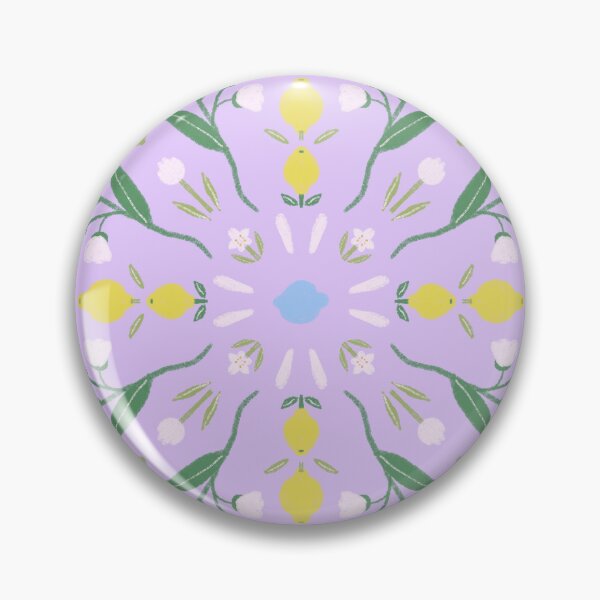 Item preview, Lemon Tree Botanical Pattern Purple — Blue Lemon Studio Original Illustration designed and sold by BluelemonStudio.