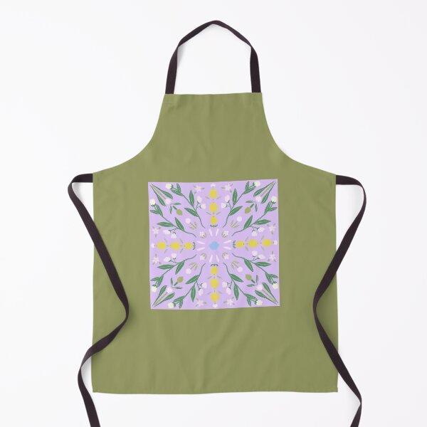 Item preview, Lemon Tree Botanical Pattern Purple — Blue Lemon Studio Original Illustration designed and sold by BluelemonStudio.