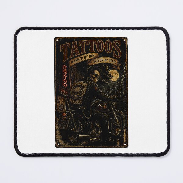 Item preview, Vintage Tattoo Biker Skull Moonlight Ride Dark Retro designed and sold by Modaozushi216.