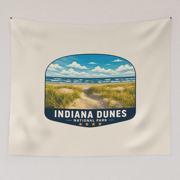 Item preview, Indiana Dunes National Park Retro Lakeshore designed and sold by Gideon Emmerich.