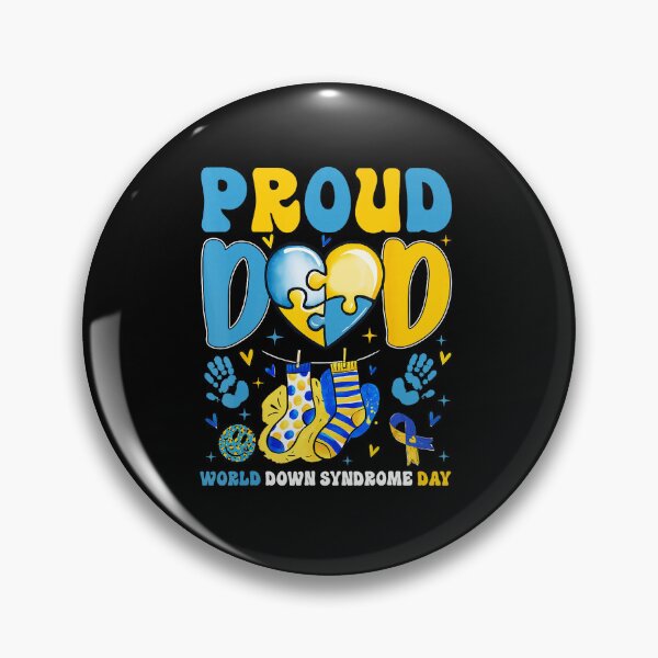 Item preview, Proud Dad Blue Yellow Awareness Puzzle Retro Father Support designed and sold by zamiokaline.