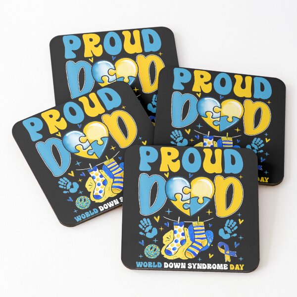 Item preview, Proud Dad Blue Yellow Awareness Puzzle Retro Father Support designed and sold by zamiokaline.