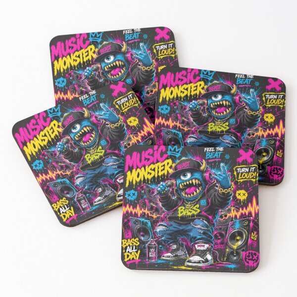 Item preview, Bass Monster Graffiti Tee | Neon Music Streetwear designed and sold by JustResultsCo.