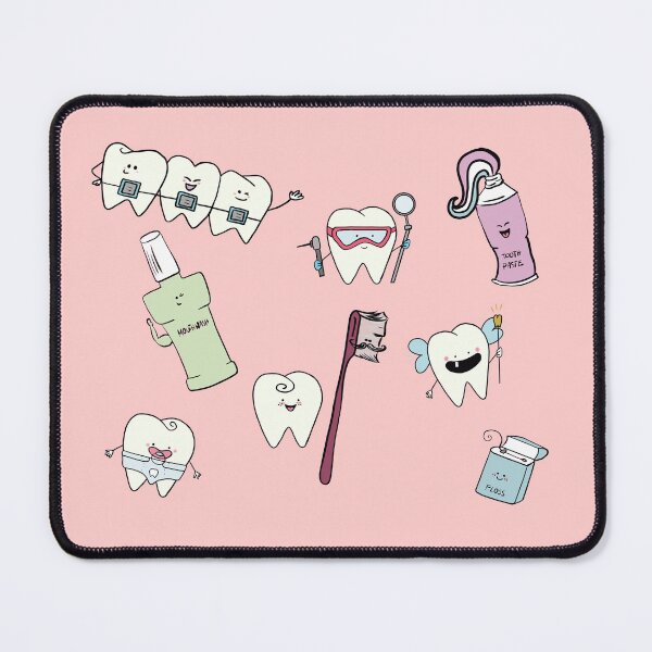 Item preview, Cute Tooth Characters Pattern - Dental Care Kids Sticker Set, Dentist Gift, Oral Hygiene Cartoon designed and sold by karolaart.