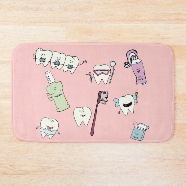Item preview, Cute Tooth Characters Pattern - Dental Care Kids Sticker Set, Dentist Gift, Oral Hygiene Cartoon designed and sold by karolaart.