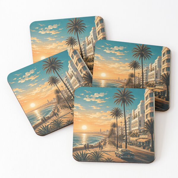 Item preview, Casablanca Morocco Vintage Travel Poster | Retro Atlantic Coast Wall Art | Art Deco Morocco Print | Nostalgic Coastal Illustration designed and sold by Watchyyy.