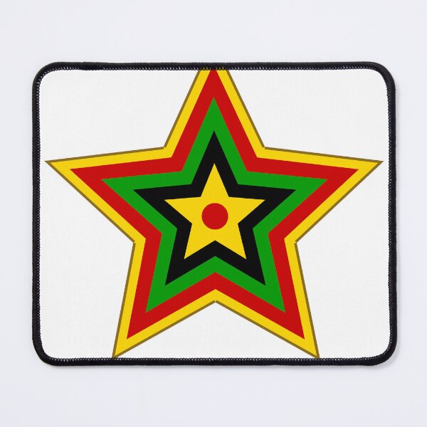 Item preview, Pan African Star Red Black Green Gold Unity Sticker designed and sold by AfricanArtHub.