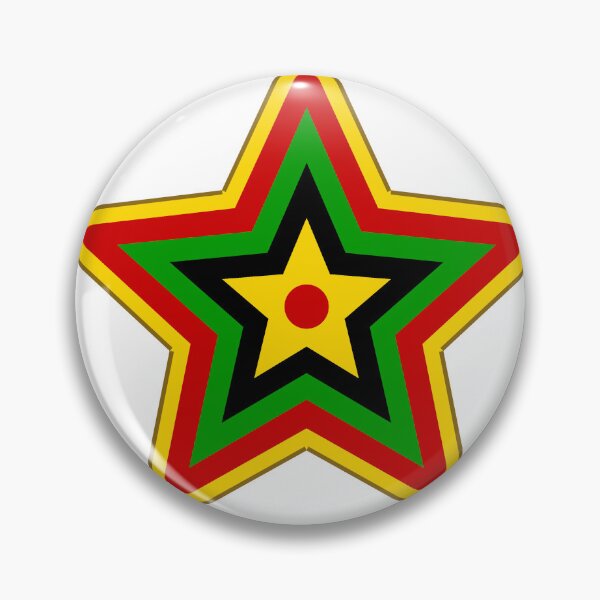 Item preview, Pan African Star Red Black Green Gold Unity Sticker  designed and sold by AfricanArtHub.