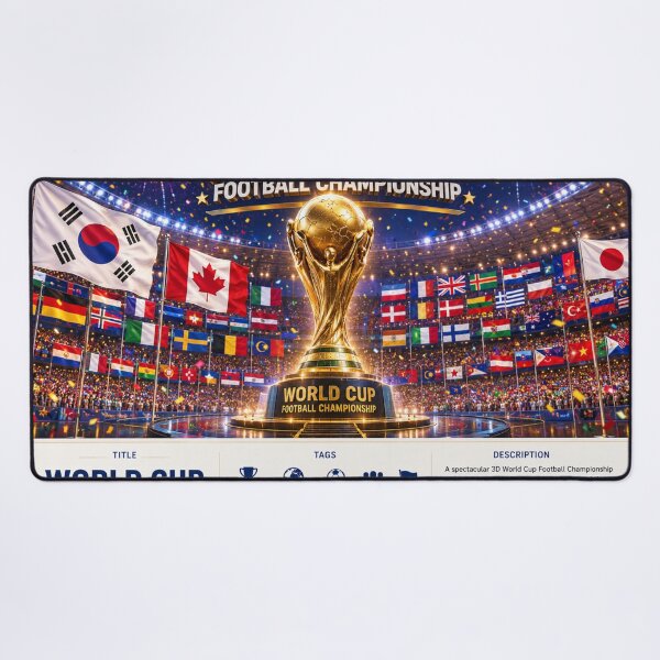 Item preview,  Global Soccer Celebration 2026 – United Nations 3D Festival  Label  designed and sold by PaintMeWorld.