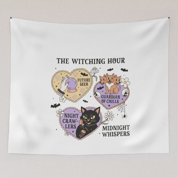 Item preview, The Witching Hour Mystical Witchy Black Cat Design designed and sold by PeplumiArt.