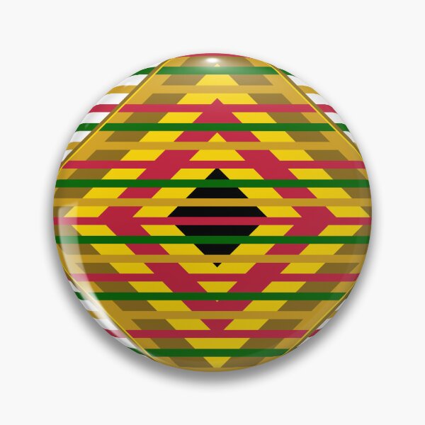 Item preview, African Kente Diamond Gold Red Green Pattern Sticker  designed and sold by AfricanArtHub.