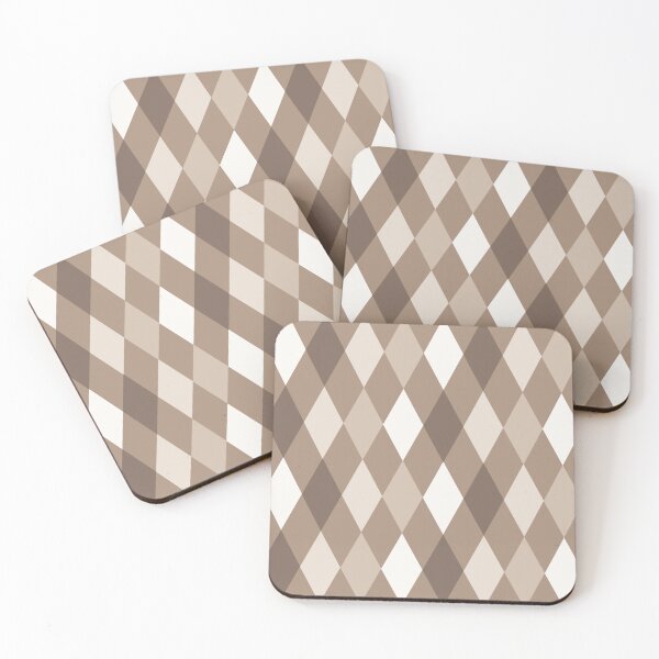 Item preview, Neutral Earthy Tone Harlequin Diamonds Design 2 designed and sold by PatternTitan.