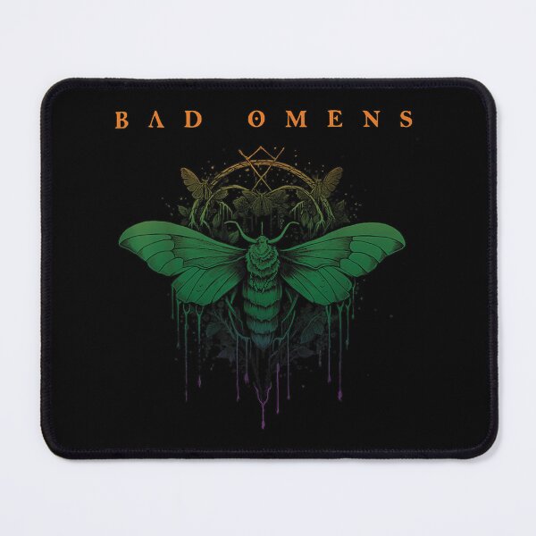 Item preview, Bad Omens Death Head Green Moth Vintage Occult Splatter Metalcore designed and sold by Twindluzz.